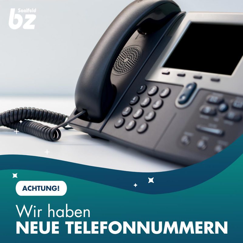 Infoblatt mit neuen Telefonnummern