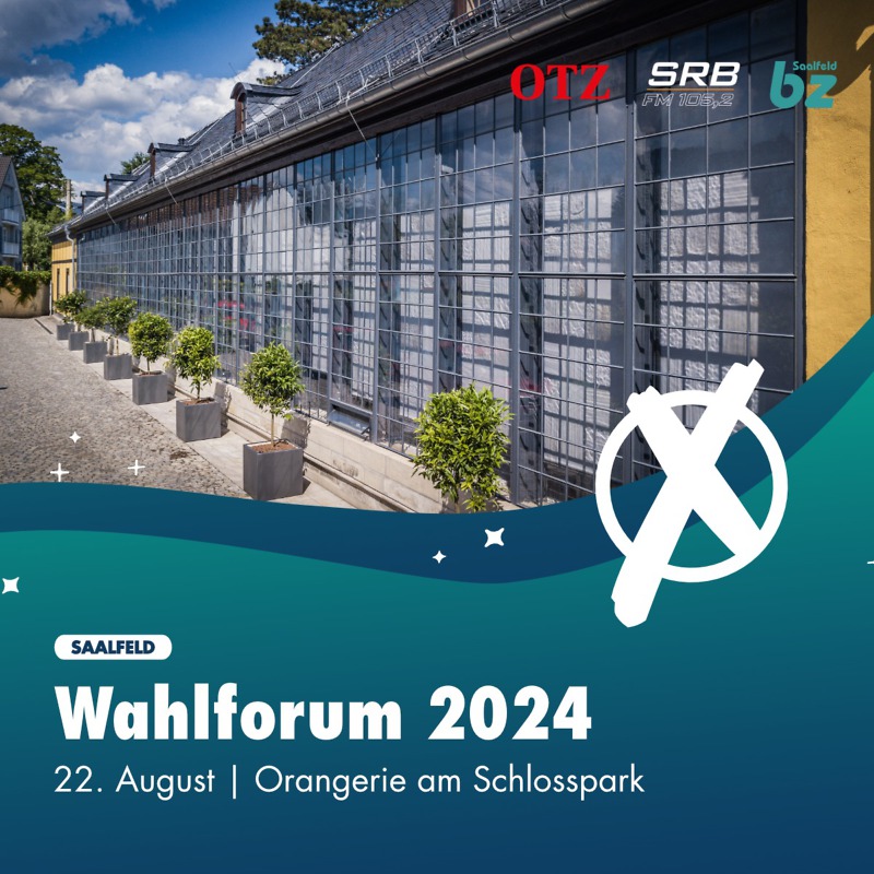 Flyer "Wahlforum in Saalfeld"