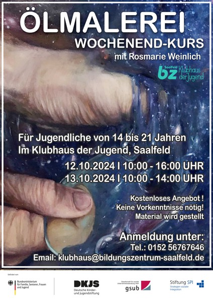 Flyer Ölmalerei-Kurs im Klubhaus