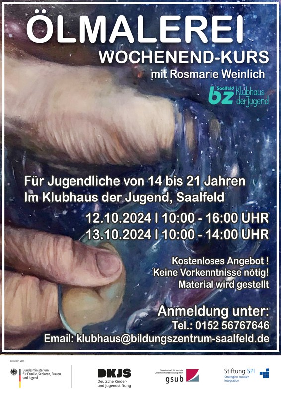Flyer Ölmalerei-Kurs im Klubhaus