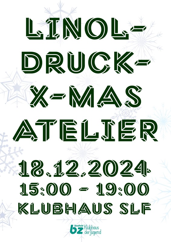 Flyer Linoldruckatelier - Weihnachtsedition