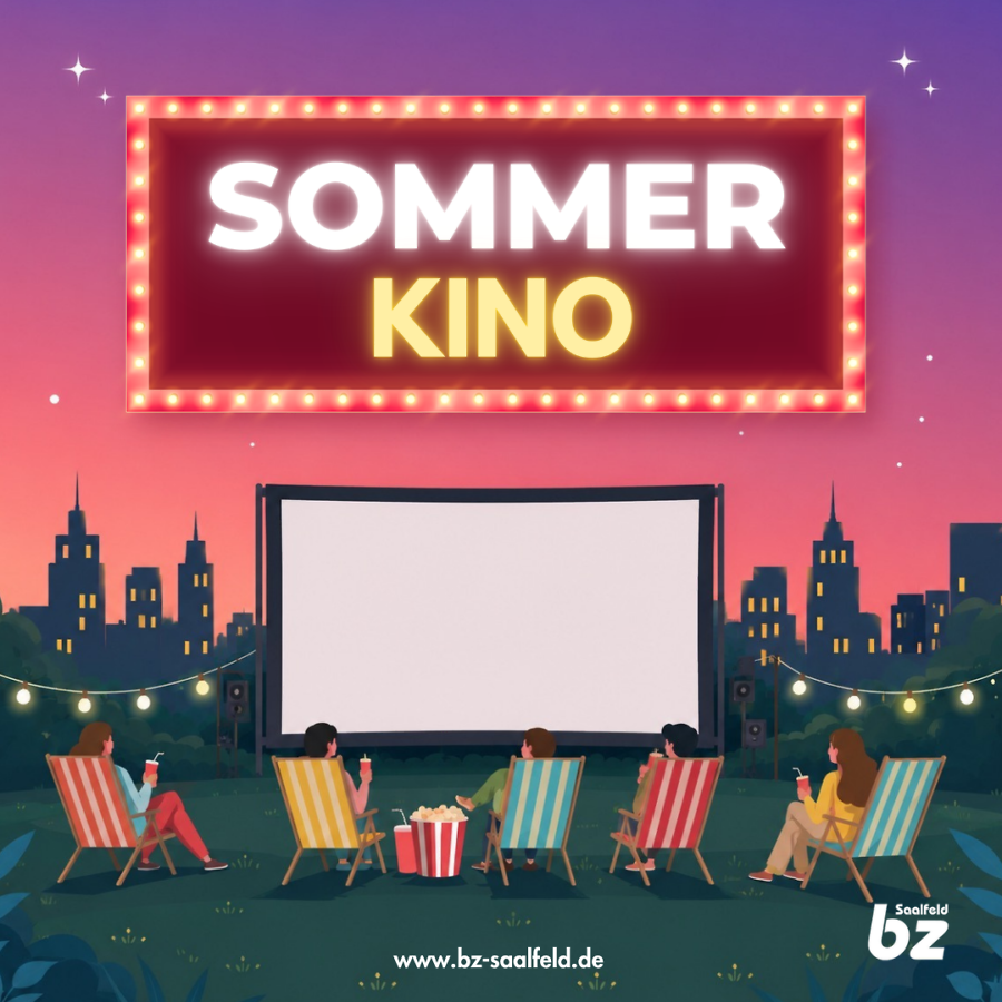 Saalfelder Sommerkino 2026 - Kinogenuss unter freiem Himmel vom 07. Juli bis 13. August